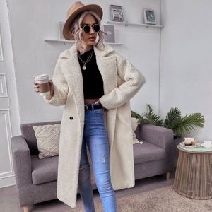 Double Button Lapel Collar Teddy✨